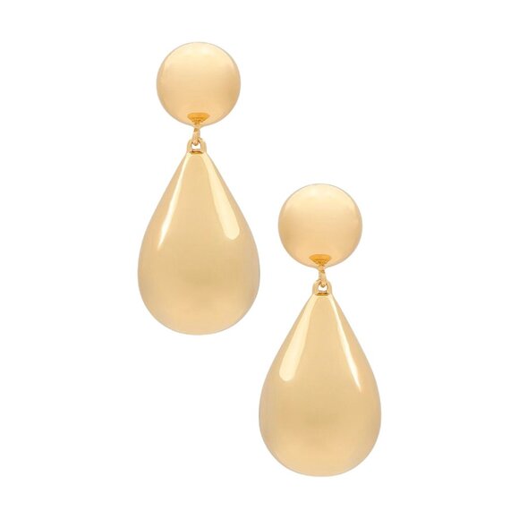 Lele Sadoughi Small Dome Teardrop Earrings in Gold New Womens Dangle Drop - Picture 3 of 11